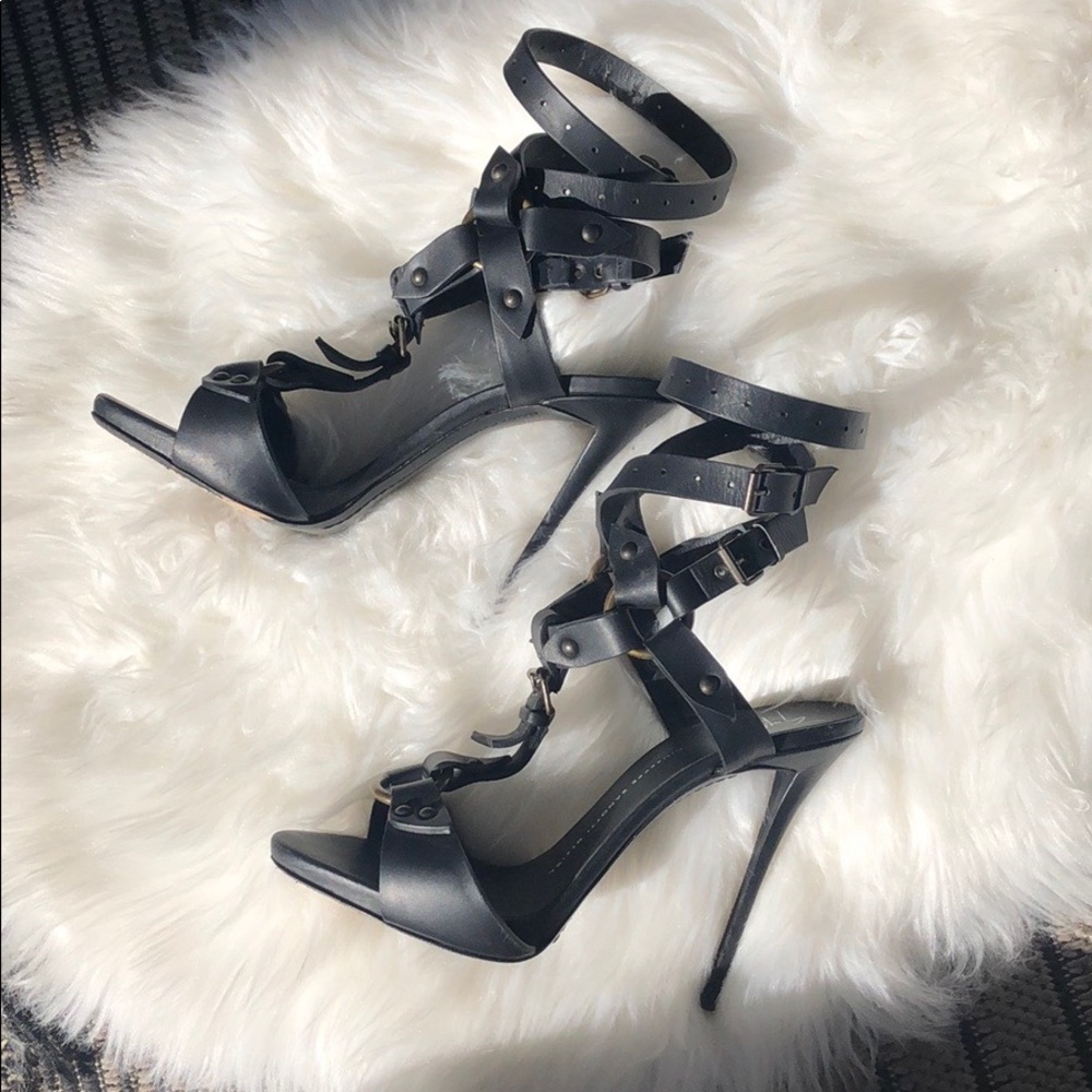 Giuseppe Zanotti Black Strappy Heels